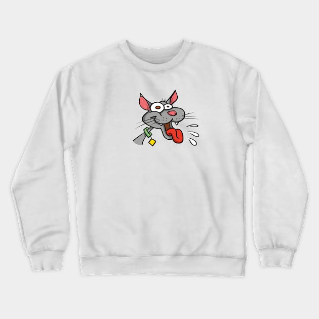 The Greatest Cat Face Ever Crewneck Sweatshirt by brightredrocket